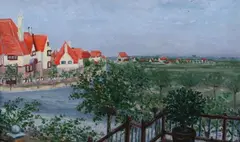 Marguerite Mommen Ithier, Vue de L'Avenue Foch, Oil on canvas