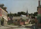 André Noufflard, Vue de Longueville, Oil on board