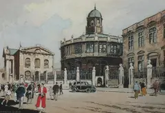 Warwick Goble, View of the Sheldonian Theatre, Watercolor