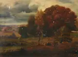 Continental School, Cows at Rest, COWS AT REST, oil on canvas