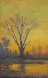 C Myron Clark, Sunrise, Oil on board