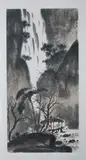 Fu Baoshi, Untitled, Landscape, ink and color on paper scroll, signed and sealed - sight: 39 1/8 in. x 19 1/2 in