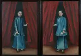 Anonymous, Lady in Blue Robe, two oil on canvas, Lady in Blue Robe, two oil on canvas - both