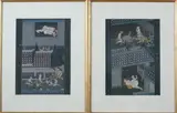 Anonymous, "Erotic Scene", seven ink and color on paper, "Erotic Scene", seven ink and color on paper