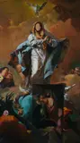 Mary by American School, QUEEN OF HEAVEN, oil on canvas, offered Sep 2011