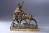 Charles Paillet, Deux Chevreaux Jouant, On a marble base