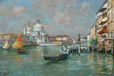 Luigi Lanza, Grand Canal, Oil on panel