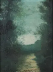 Ben Austrian, The Enchanted Path, Oil on panel