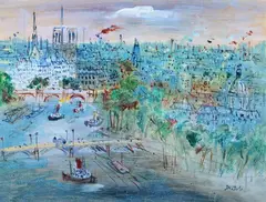 Jean Dufy, Île de la Cité, Oil on canvas