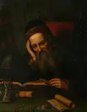 Continental School, THE PHILOSOPHER, with 'Frost & Reed, Oil on canvas