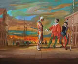 Jean Pierre Clement, Le Débat, Oil on canvas