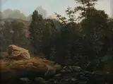 Joseph Borio, Mountain Landscape, Oil on panel