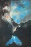Voika, Mountain Lake, Oil on canvas
