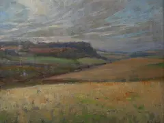 Albert Dakin Gihon, Les Ramparts de Montreuil Sur Mer, Oil on panel