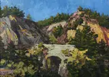 Fernand Rousseaux, Spring at Spa, Oil on panel