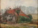 Rudolf Lutter, La Fermette, Oil on panel