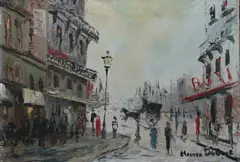 Le Boulevard by Michel Dubois, Oil on canvas, sold Nov 2011