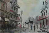 Michel Dubois, Le Boulevard, Oil on canvas