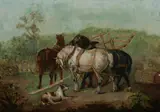 John Frederick Herring The Elder, Cart Horses at Rest, CART HORSES AT REST, oil on canvas