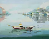 M. Romadin, On the Water, Oil on canvas