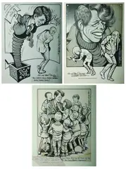 Hugh Haynie, Three signed original political cartoons relating to Senator Robert F, Pen and ink with white highlights