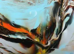 Leonardo M. Nierman, Eclipse, Oil on board