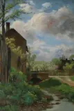 George Loring Brown, The Old Mill, Oil on canvas