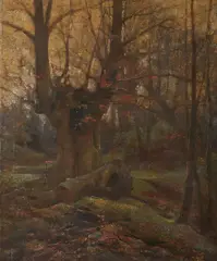 Frederic Yates, Late Autumn Landscape, Oil on canvas