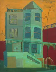 May Janko, Green Brownstone, Oil on board