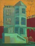 May Janko, Green Brownstone, Oil on board