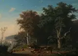 Heinrich Schilking, Cattle Drive, Oil on canvas
