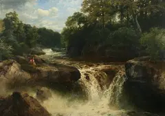 John Brandon Smith, Falls on the River, Oil on canvas