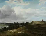 Frederick William Watts, River Valley and Sheep Fold, Oil on canvas
