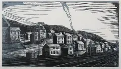 Isabella Walker, Whistle Stop, Color woodblock