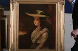 Continental School, Portrait of Woman in Hat, Oil on board