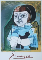 Pablo Picasso, Untitled, FEMME AU BUSTE EN COEUR and PALOMA EN BLEU: TWO WORKS, both bearing large facsimile signatures; numbered in pencil out of edition of 1,000