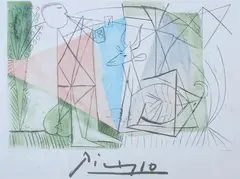 Pablo Picasso, Untitled, L'ALESIENNE and JOUEUR DE FLUTE ET GAZELLE: TWO WORKS, both bearing large facsimile signatures; numbered in pencil out of edition of 1,000