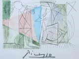 Untitled by Pablo Picasso, L'ALESIENNE and JOUEUR DE FLUTE ET GAZELLE: TWO WORKS, both bearing large facsimile signatures; numbered in pencil out o, sold Dec 2011