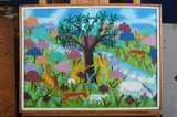 R. Hector, Garden of Eden, Oil on board