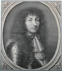 Robert Nanteuil, Louis XIV, Black and white engraving