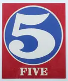 Robert Indiana, FIVE, color lithograph, FIVE, color lithograph