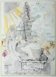 Monument to the Ideal Doctor by Salvador Dalí, Color lithograph, sold Jan 2012