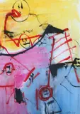 Patsy Fleming, Children Playing, Color lithograph