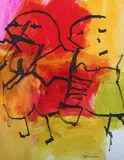 Patsy Fleming, Figures, Gouache