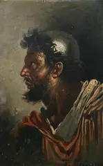 S. Berlingieri, Portrait of a Soldier, Oil on board