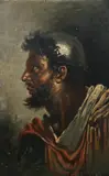 S. Berlingieri, Portrait of a Soldier, Oil on board