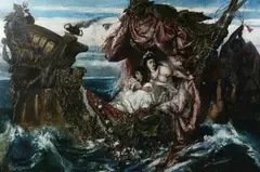 Gustav Wertheimer, The Shipwreck of Agrippina, THE SHIPWRECK OF AGRIPPINA, oil on canvas
