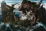 Gustav Wertheimer, The Shipwreck of Agrippina, THE SHIPWRECK OF AGRIPPINA, oil on canvas