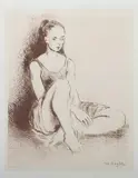 Moses Soyer, BALLET DANCER, color lithograph, BALLET DANCER, color lithograph