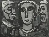 Georges Rouault, LES VISAGES, wood engraving, LES VISAGES, wood engraving
